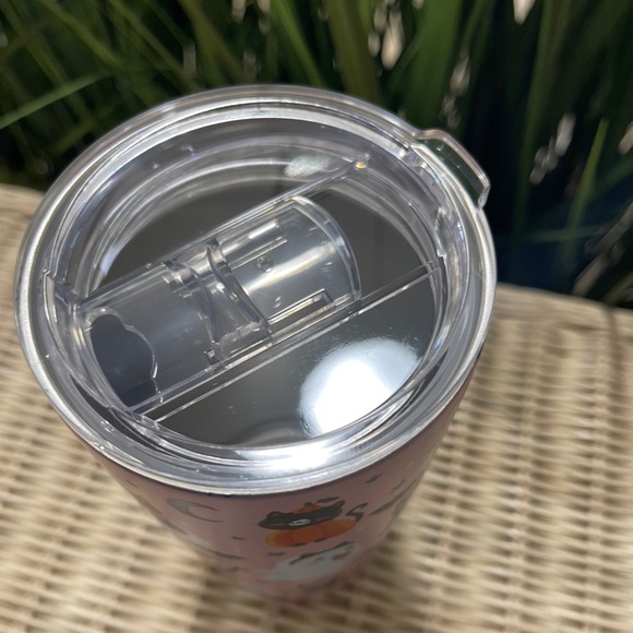 Pink Halloween Cats Dogs & Ghosts Insulated Stainless Tumbler Clementine NEW - Picture 4 of 4